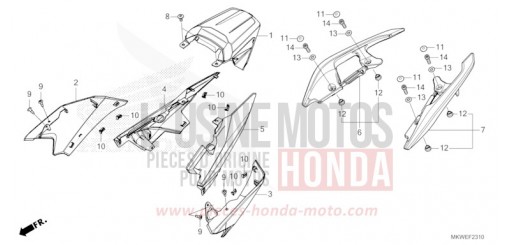 MOULURE DE SIEGE NC750XAS de 2025